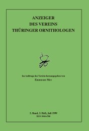 anzeiger des vereins thüringer ornithologen - Verein Thüringer ...