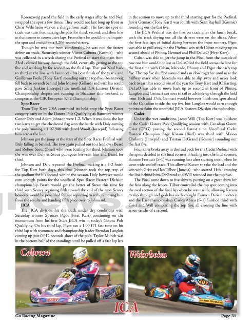 August - Go Racing Magazine