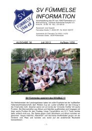 Ausgabe Nr. 38 Juli 2012 - SV Fümmelse - T-Online