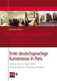 Erste deutschsprachige Kunstmesse in Paris - Robert Süess