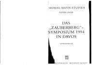 Davos in der Weltliteratur. Zur Entstehung von Thomas