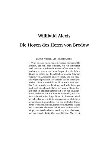 Willibald Alexis Die Hosen des Herrn von Bredow