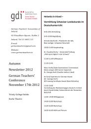 Autumn Newsletter 2012 German Teachers' Conference November ...