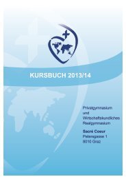 Kursbuch 2013/2014 - Sacré Coeur Graz