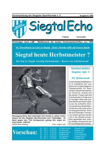 Vorschau - Siegtaler Sportfreunde Oppertsau