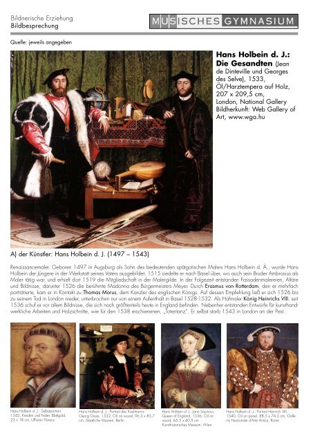 Hans Holbein d. J.: Die Gesandten (Jean