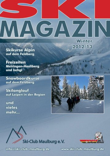 und Outdoormagazin 2013 - Ski-Club Maulburg eV