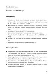 1 Prof. Dr. Ulrich Kittstein Verzeichnis der - Germanistik - Universität ...