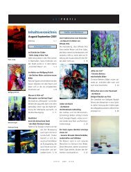 Inhalt - ARTPROFIL, Magazin für Kunst