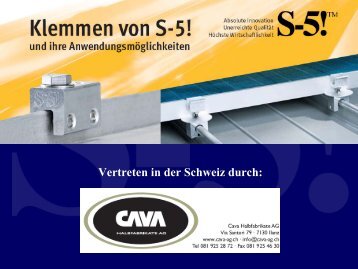 Klemmen von S-5! - CAVA Halbfabrikate AG