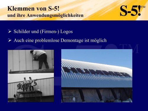 Klemmen von S-5! - CAVA Halbfabrikate AG