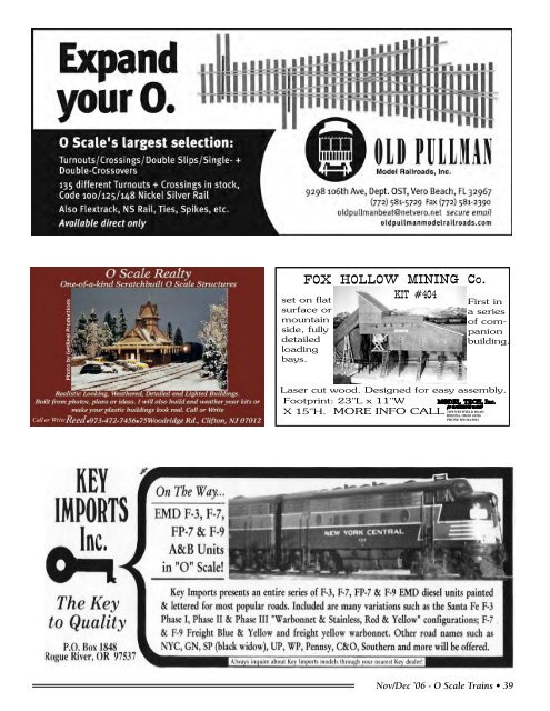 O Scale Trains Magazine Online