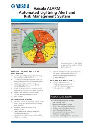 Vaisala ALARM Automated Lightning Alert and Risk ... - Hobeco