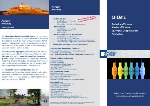Info-Flyer - Chemie-Pharmazie - Universität Würzburg