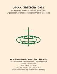 amaa directory 2012 - Armenian Missionary Association of America