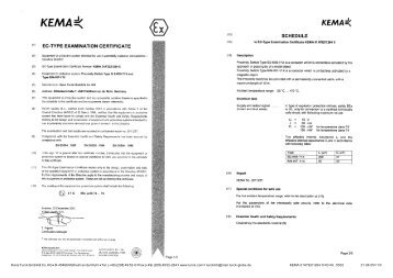 KEMA 01 ATEX 1264 X