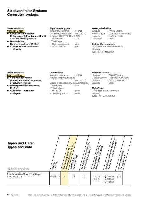 STECK- VERBINDER CONNECTORS