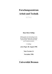 Forschungszentrum Arbeit und Technik artec Universität Bremen