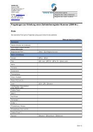 Fragebogen zur Erteilung einer Zahlstellenregister ... - Sasis AG