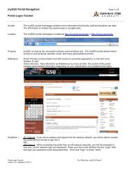 myGSU Portal Navigation: Portal Login Tutorial