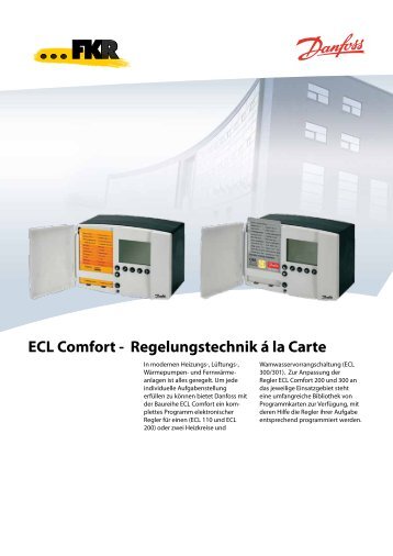 ECL Comfort - Regelungstechnik á la Carte - FKR Regeltechnik KG