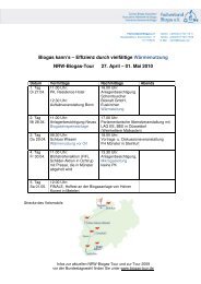 Biogas kann's – Effizienz durch vielfältige ... - Biogas-Tour