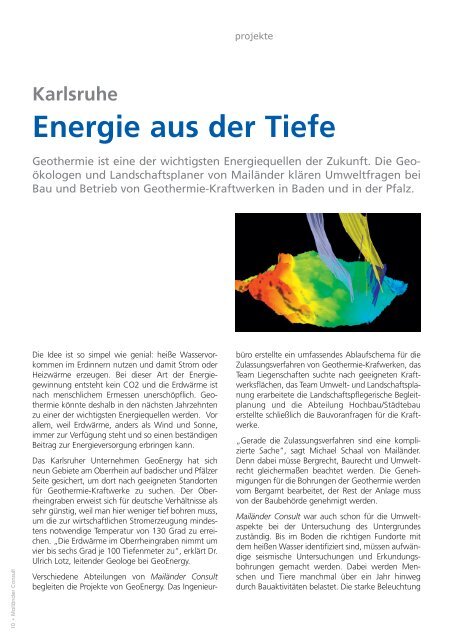 Ausgabe 3 / 2009 - Mailänder Ingenieur Consult GmbH