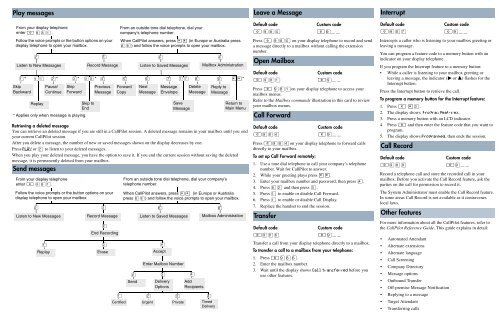 Quick Reference Card