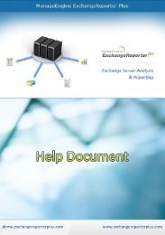 ManageEngine Exchange Reporter Plus :: Help Documentation