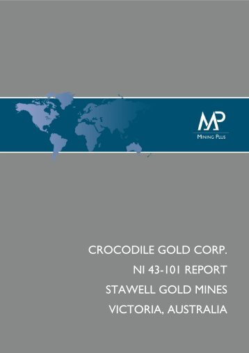 crocodile gold corp. ni 43-101 report stawell gold mines victoria ...