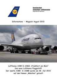 Informations – Magazin August 2010 Lufthansa A380 D ... - RV MUC