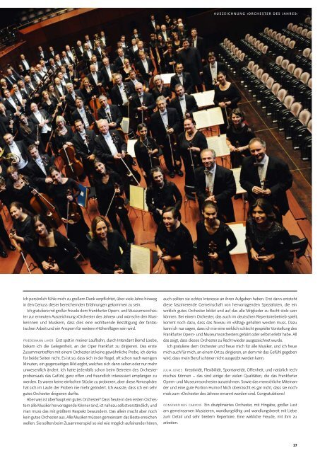 Opernmagazin Januar / Februar 2011 - Oper Frankfurt