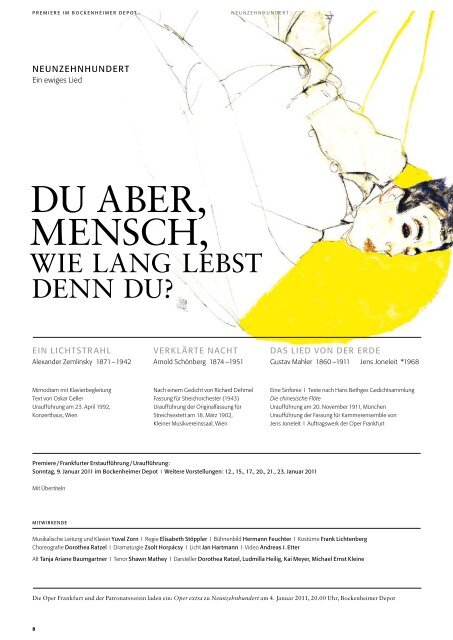 Opernmagazin Januar / Februar 2011 - Oper Frankfurt