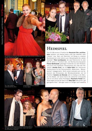 Hessischer Film- und Kinopreis 2009 - TOP Magazin Frankfurt