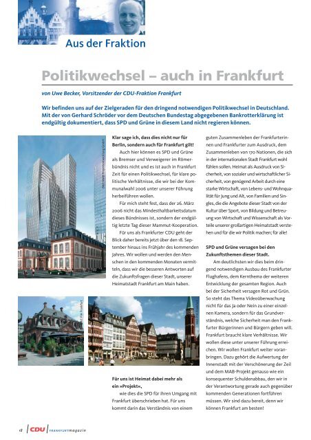 FRANKFURTmagazin - CDU-Kreisverband Frankfurt am Main