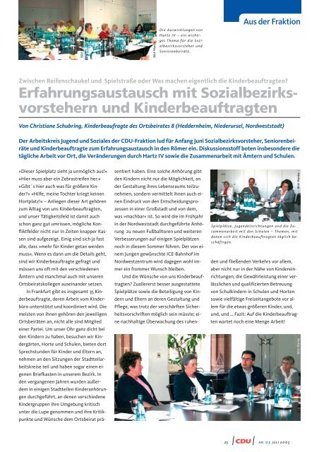 FRANKFURTmagazin - CDU-Kreisverband Frankfurt am Main