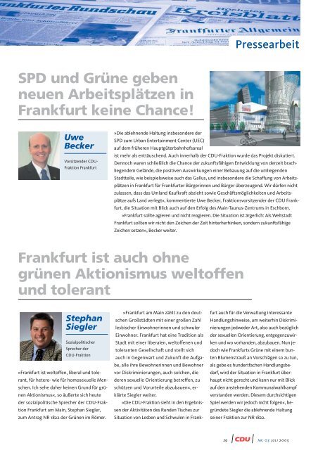 FRANKFURTmagazin - CDU-Kreisverband Frankfurt am Main