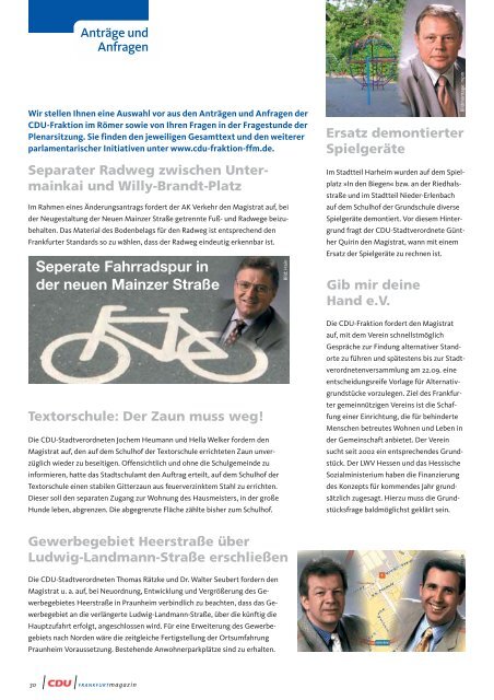 FRANKFURTmagazin - CDU-Kreisverband Frankfurt am Main