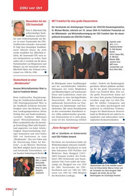 FRANKFURTmagazin - CDU-Kreisverband Frankfurt am Main