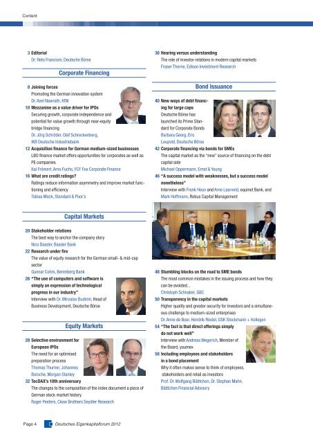 Conference Magazine - GoingPublic.de - Deutsches Eigenkapitalforum