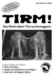 Das Rhein-Main-Tierrechtsmagazin - Tier-im-Fokus.ch