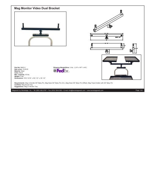 Download Mag World 2012 Catalog - Backstage Equipment