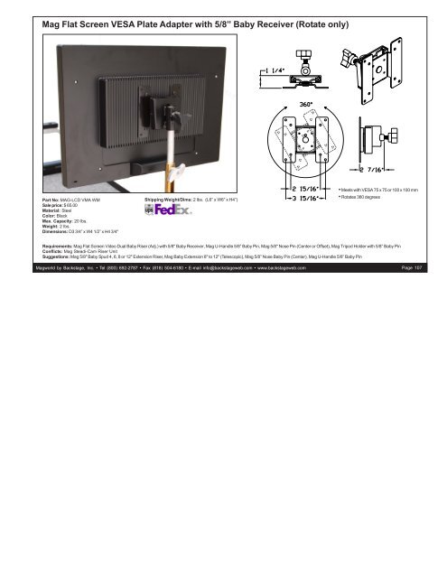 Download Mag World 2012 Catalog - Backstage Equipment