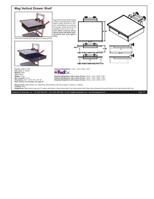 Download Mag World 2012 Catalog - Backstage Equipment