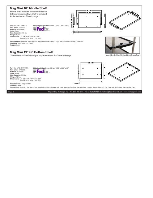 Download Mag World 2012 Catalog - Backstage Equipment