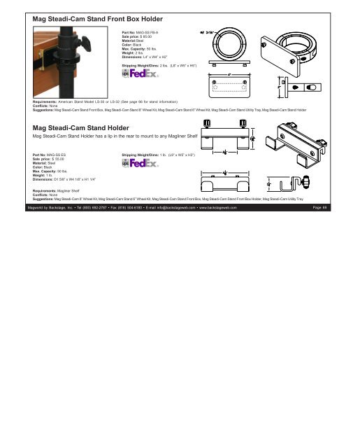 Download Mag World 2012 Catalog - Backstage Equipment