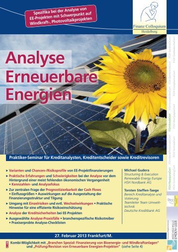 Analyse Erneuerbare Energien - Finanz Colloquium Heidelberg