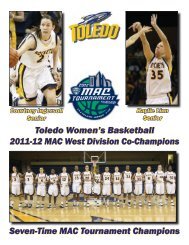 2011-12 toledo basketball player bios - University of Toledo Athletics