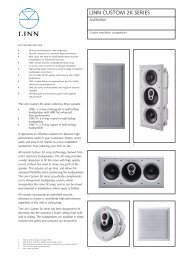 LINN CUSTOM 2K SERIES - Linn Audio