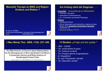 Manipulation BWS und Rippen - bei der SAMM